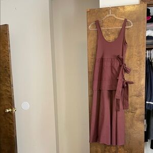 Zara Wine Sleeveless Maxi Dress